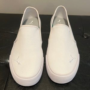 New! Puma SoftFoam Flat Slip-Ons in White